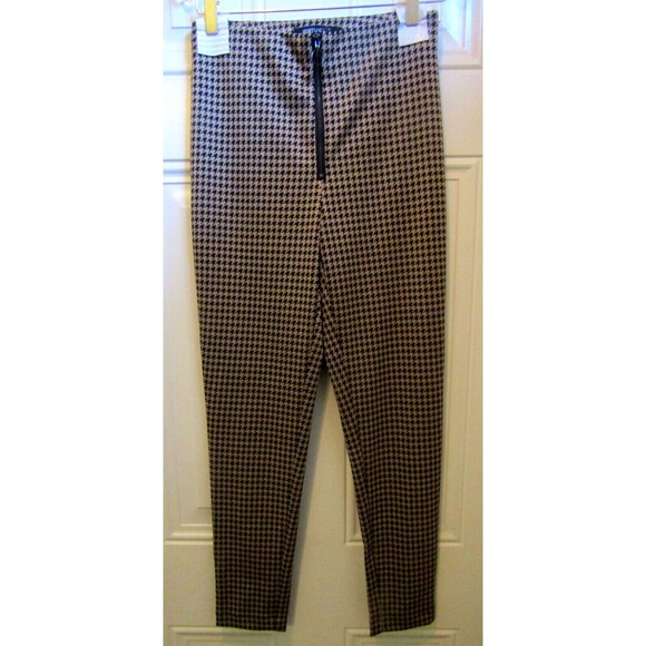 Velvet Heart Houndstooth Leggings NWT Skinny Pants Front Zip Retail $89 Sz XS - Picture 2 of 7